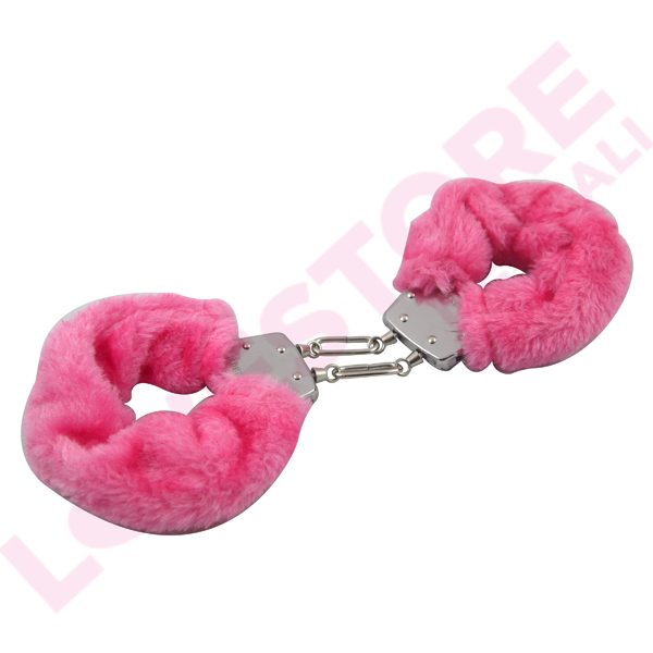 NEON FURRY CUFFS PINK