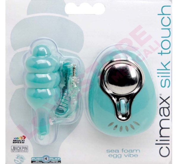 Climax Silk Touch Multi Function Vibrating Egg Stimulator, Sea Foam Teal