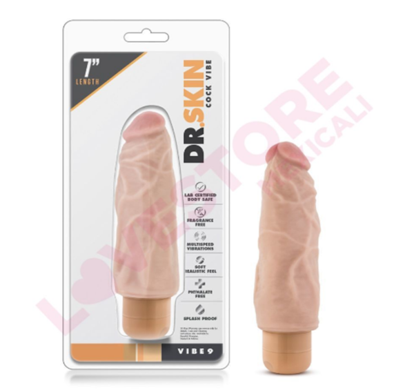 Dr. Skin - Cock Vibe 9 - 7.5 Inch Vibrating Cock - Beige