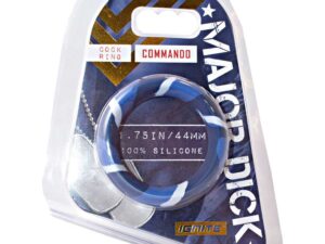 Major Dick Commando Silicone Cock Ring, 1.75″, Blue Camo