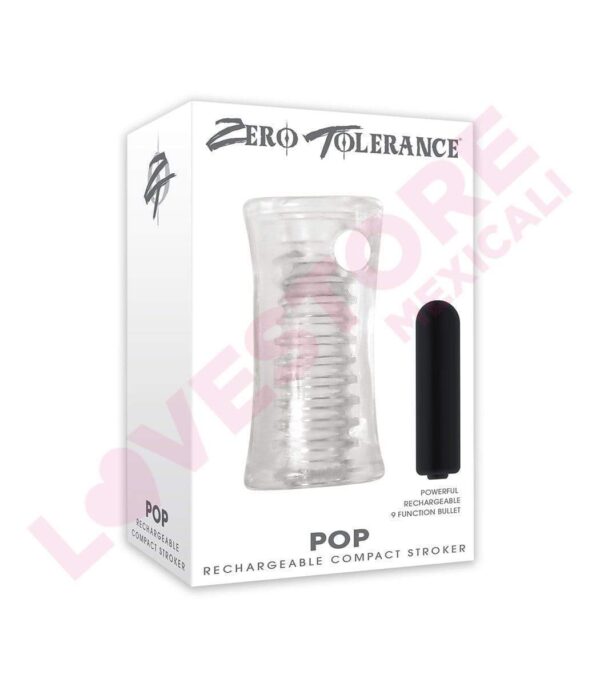 Pop Compact Textured Stroker Rechar Clear/Black