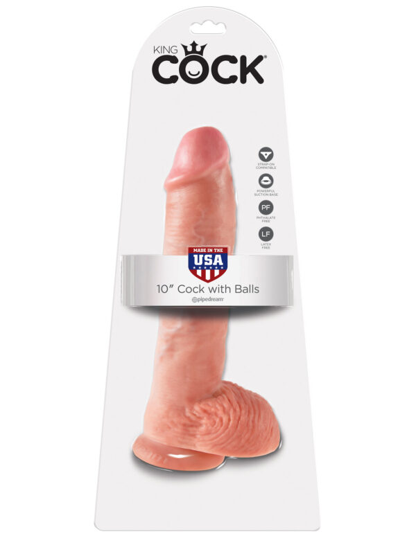 King Cock With Balls-Vanilla 10″