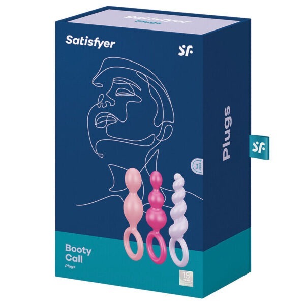 SATISFYER PACK 3 PLUGS SILICONE COLORED