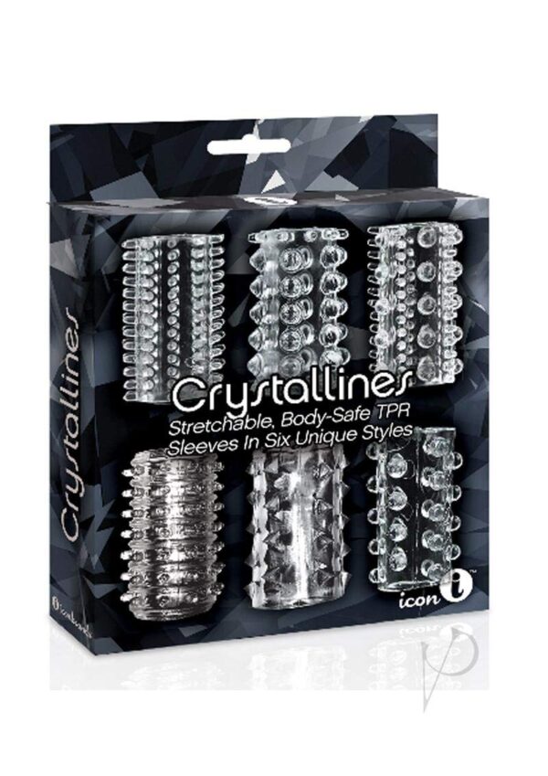 The 9’s Crystalline Tpr Cock Sleeve 6 Pack – Clear