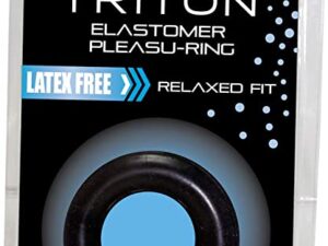 Shibari Triton Elastomer Pleasu-Ring Relaxed Fit Black