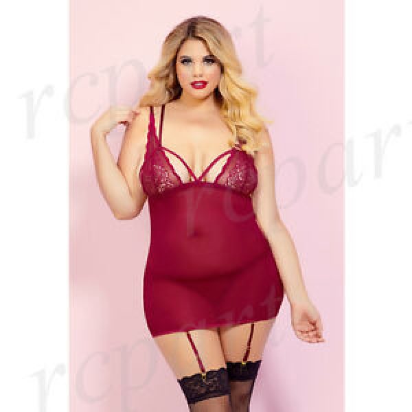 Risky Business Chemise Set One Size Queen Wine