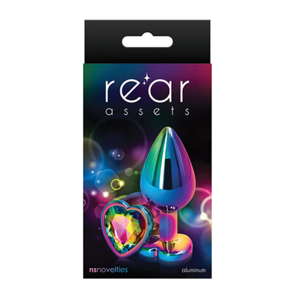 Rear Assets – Multicolor Heart – Small – Rainbow