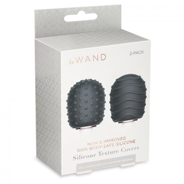 Le Wand Le Wand Silicone Texture Covers Black 2 Pack