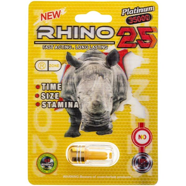 RHINO 25 PLATINUM 35000 SEXUAL SUPPLEMENT