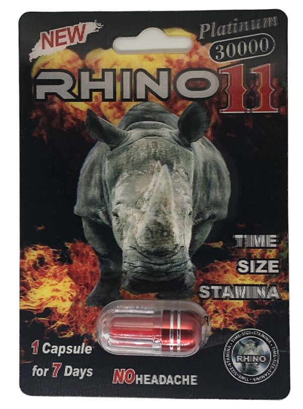 RHINO 11 PLATINUM 30000 MEN SEXUAL SUPPLEMENT ENHANCEMENT PILL