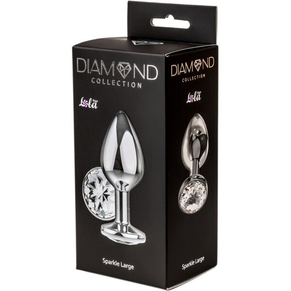 Diamond Clear Sparkle Large Anal plug