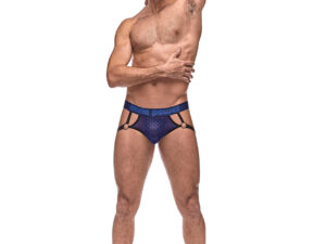 Diamond Mesh Jock Ring Navy