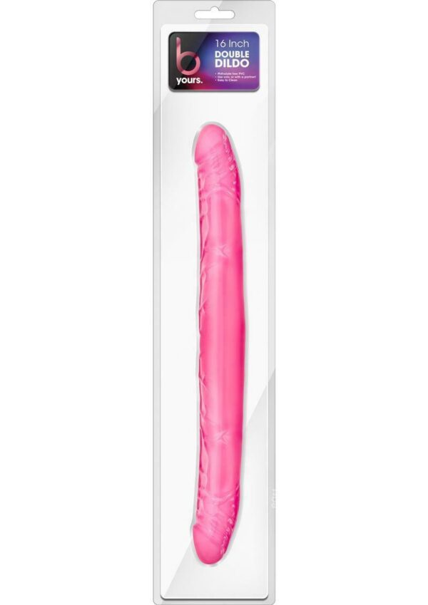 B Yours – 16″ Double Dildo – Pink