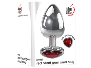 Small Heart Red Gem Anal Plug