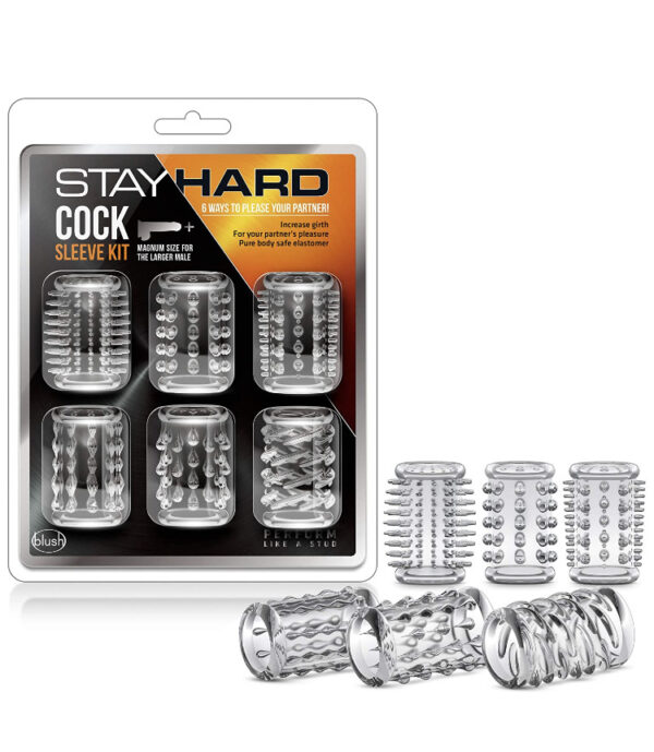 Stay Hard – Cock Sleeve Kit 6 Unique – Clear