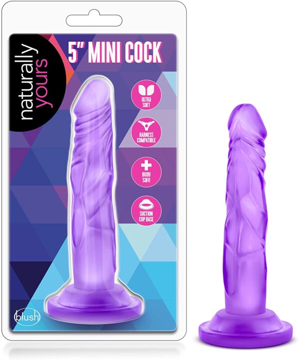 Naturally Yours – 5 Inch Mini Cock – Purple