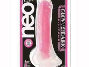 Neo Elite – Glow in the Dark – Paradise – 7 Inch Silicone Dual Density Dildo – Neon Pink