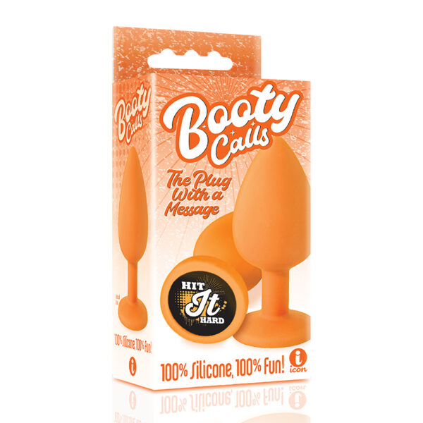 The 9’s, Booty Calls, Silicone Butt Plug, Orange, Hit It Hard