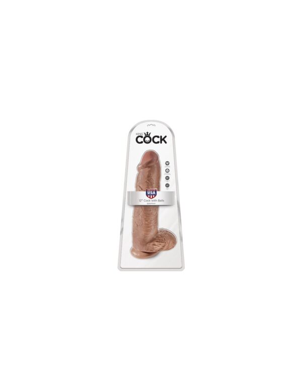 King Cock 12” Cock with eggs – Tan