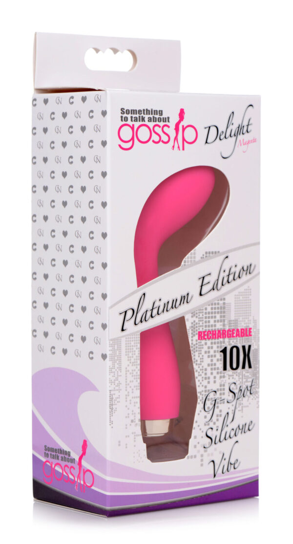 Gossip 10x Delight G-Spot Silicone Vibe- Magenta