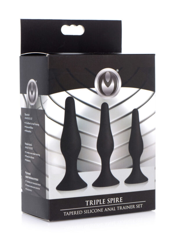 Triple Spire Tapered Silicone Anal Trainer Set of 3