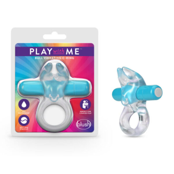 Play with Me – Bull Vibrating C-Ring – Blue