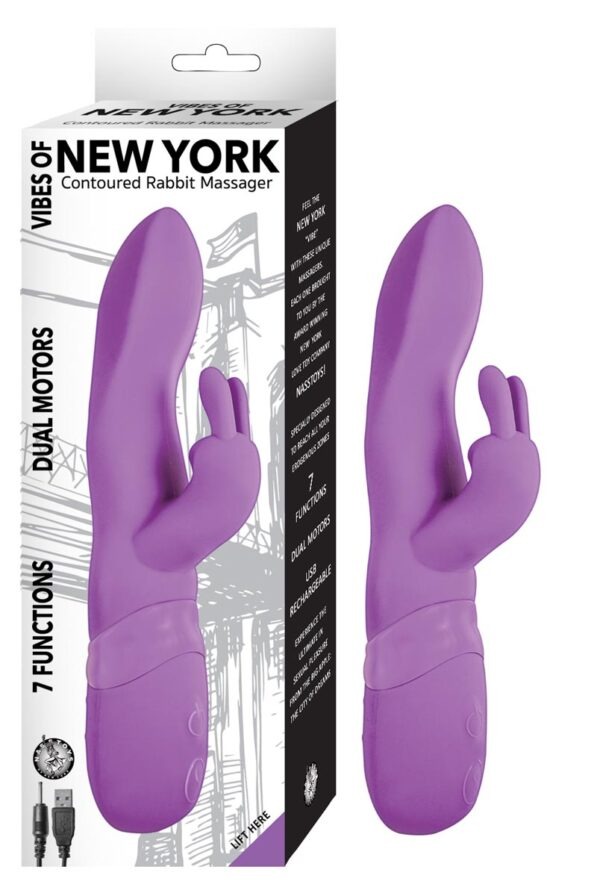 VIBES OF NEW YORK CONTOURED RABBIT MASSAGER-PINK