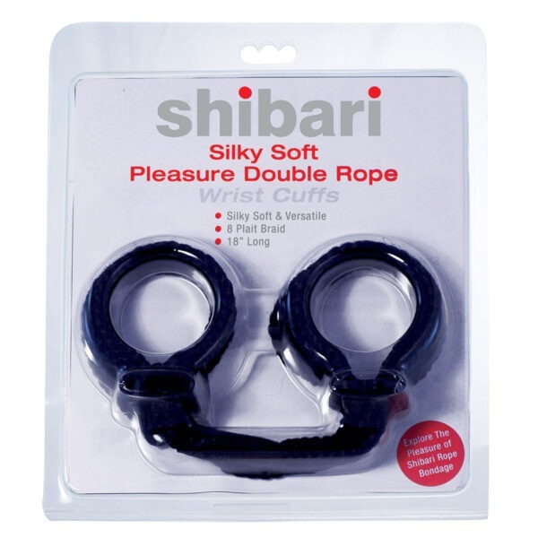 Voodoo Silky Soft Double Rope Wrist Cuffs (Black)