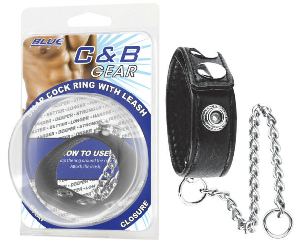 Snap Cock Ring With Leash