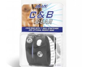 Cock Ring With 1" Ball Stretcher And Optional Weight Ring
