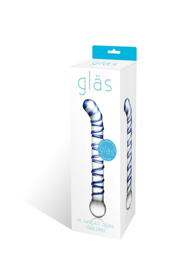 Mr. Swirly 6.5″ G-Spot Glass Dildo