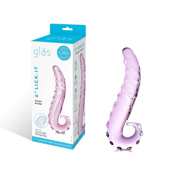 6″ Lick-it Glass Dildo