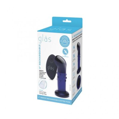 4" Rechargeable Remote Controlled Vibrating Dotted G-Spot/P-Spot Plug