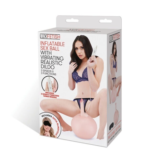 Inflatable Sex Ball With Vibrating Realistic Dildo