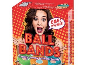 GUMMY BALL BANDS- 3PK. ASSORTED COLORS/FLAVORS. 90 GM