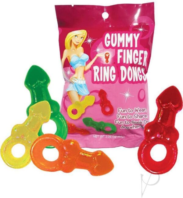 GUMMY FINGER RING DONGS(8PCS/BAG)12pcs DISPLAY