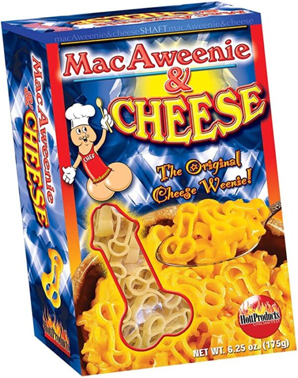 MACAWEENIE & CHEESE. PENIS SHAPED PASTA, WITH CHEESE