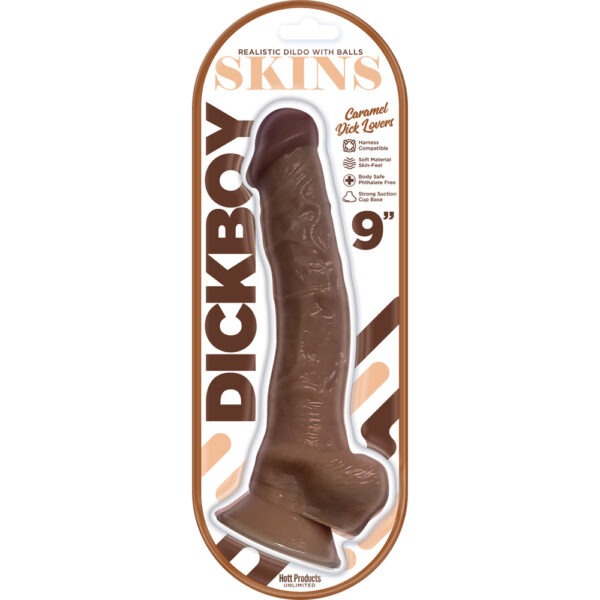 DICKBOY – SKINS- DILDO- CARAMEL LOVERS – 9″