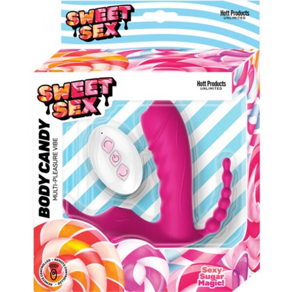 SWEET SEX – BODY CANDY -SILICONE TOY W/TONGUE/BEADS &