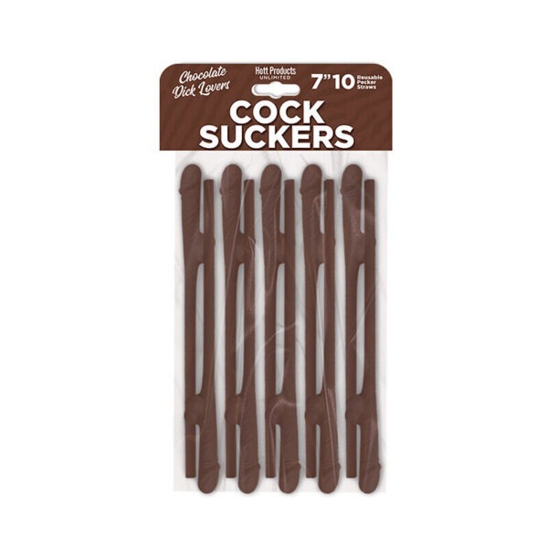 COCK SUCKERS PECKER STRAWS – CHOCOLATE LOVERS (10 PK)