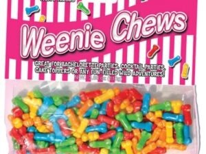 WEENIE CHEWS. MULTI FLAVOR ASSORTED PENIS SHAPED
