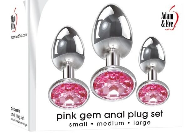 Pink Gem Anal Plug Set