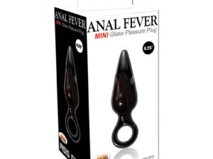 ANAL FEVER -  "MINI" ASS GLASS PLEASURE PLUG - BLACK -