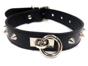 O-Ring Studded Collar Black