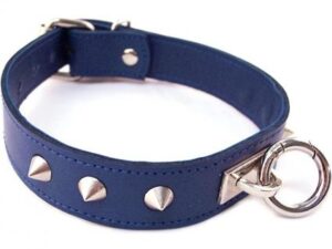 Leather O-Ring Studded Collar