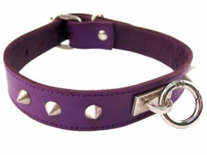 Garments Purple Studded ORing Studded Collar