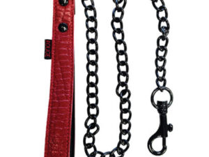 Leather Burgundy Anaconda Lead