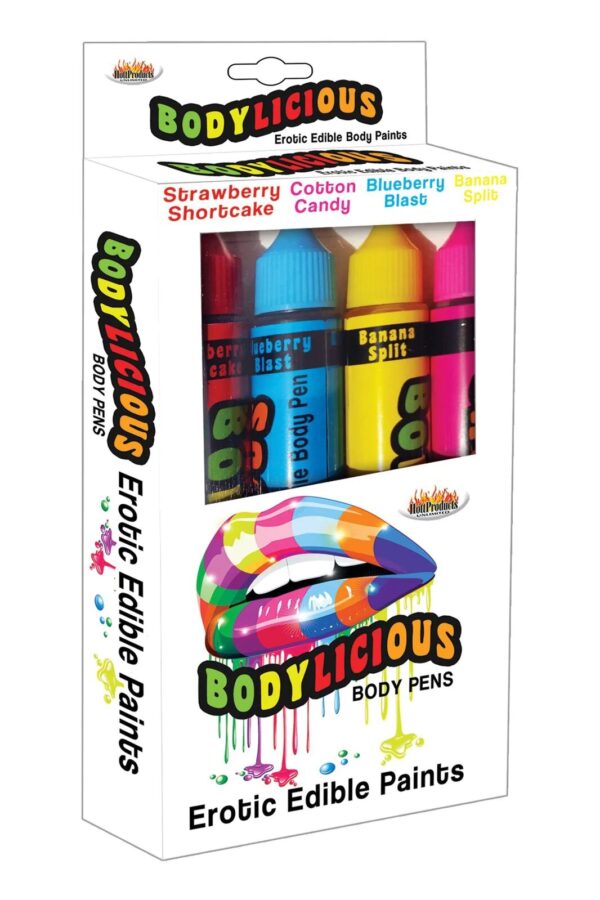 BODYLICIOUS EDIBLE BODY PENS – 4 PK. ASSORTED FLAVORS