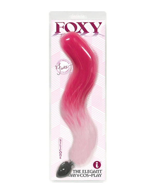 Foxy, Fox Tail Silicone Butt Plug, Pink