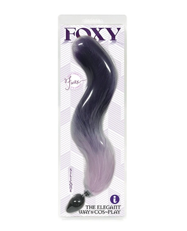 Foxy, Fox Tail Silicone Butt Plug, Purple